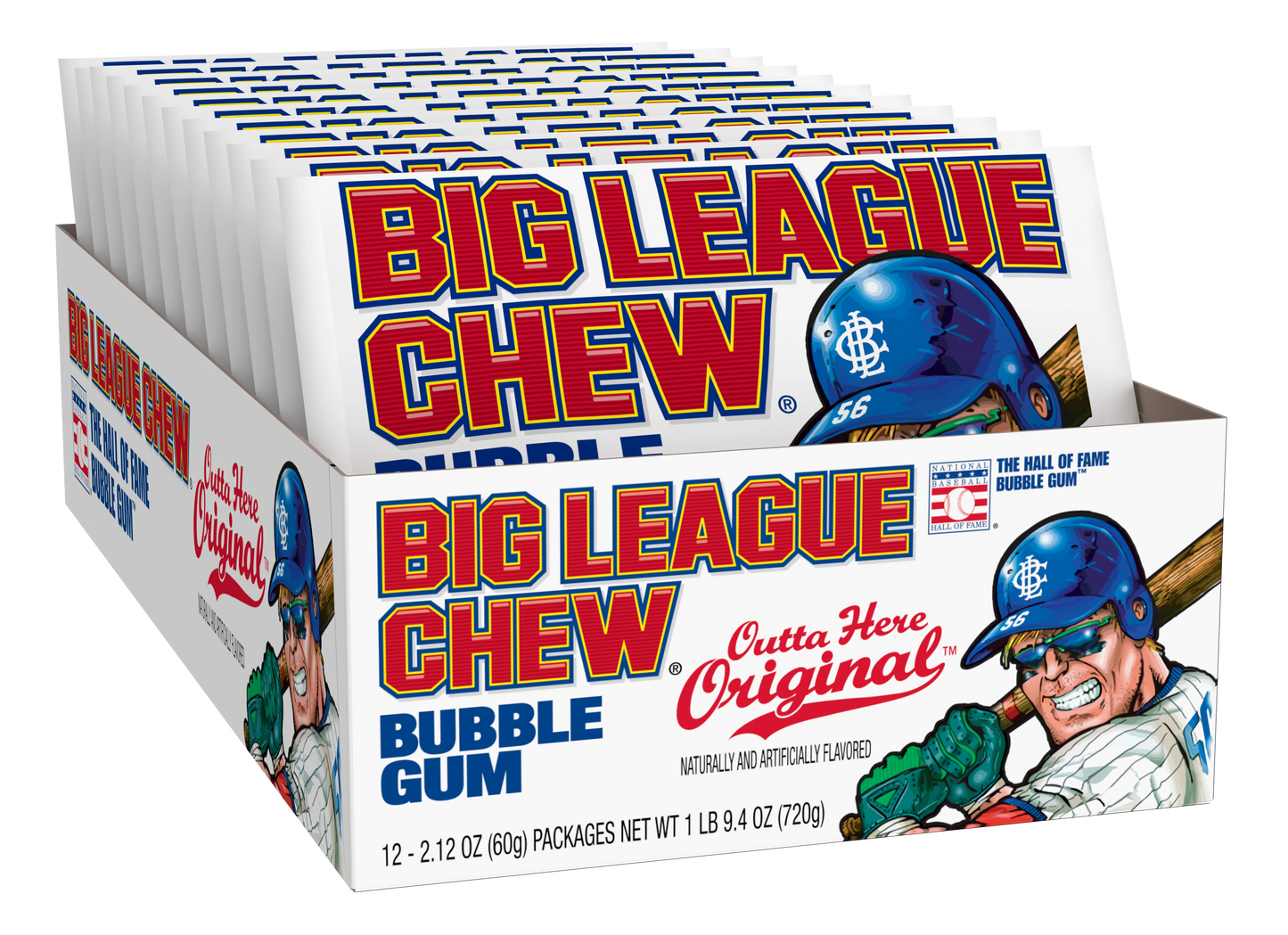 Big League Chew Gum Original 2.12oz pack or 12ct box