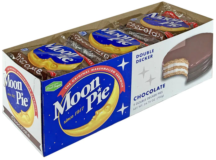 Moon Pie Double Decker Chocolate 2.75oz pack or 9ct Box